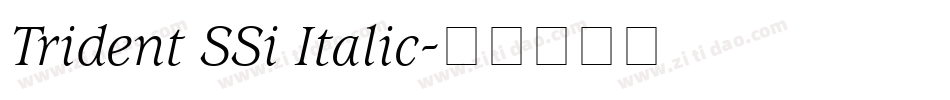Trident SSi Italic字体转换